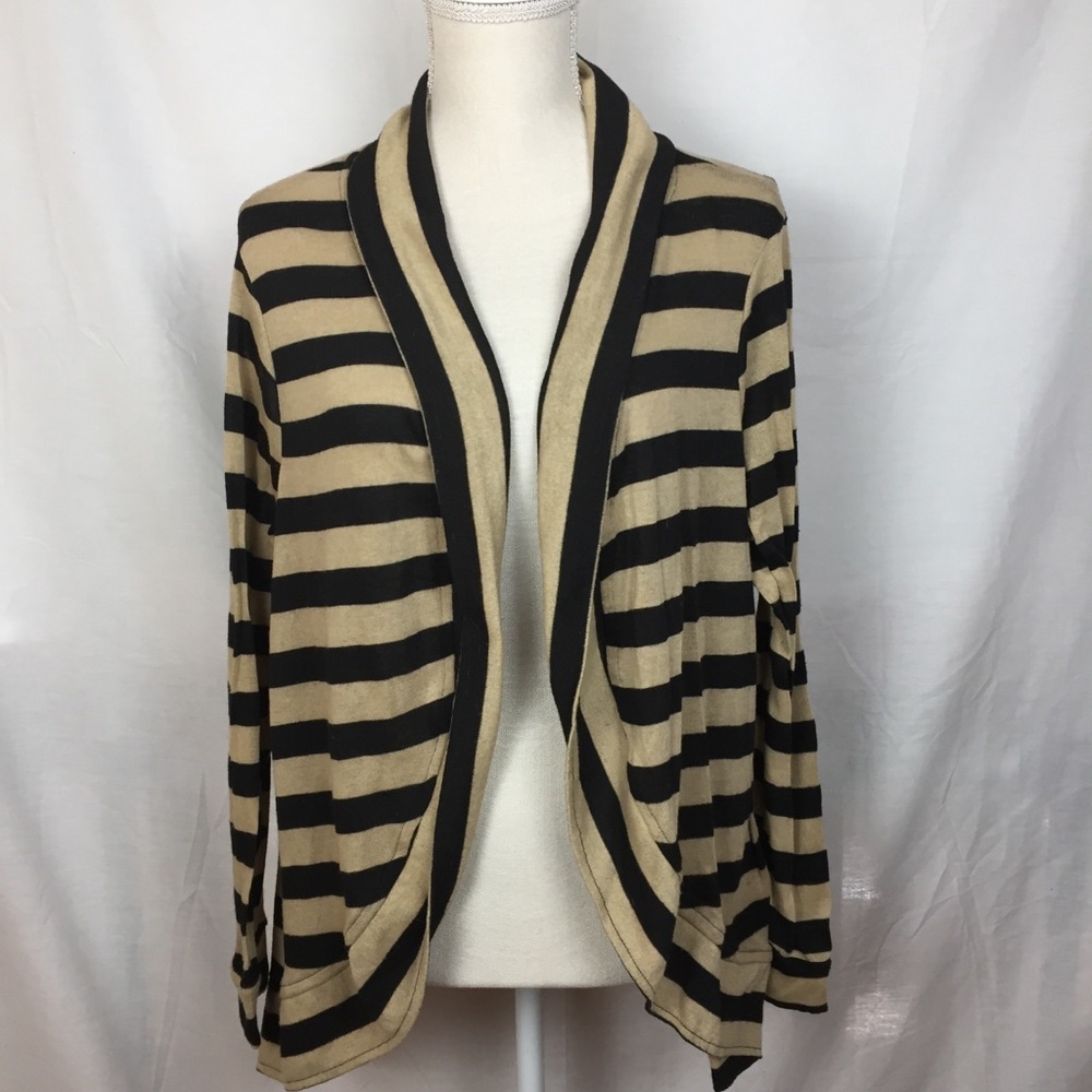 $4 SALE!  Mascara Striped Open Front Cardigan
